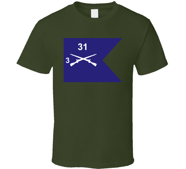 Army - Guidon - 3rd Bn 31st Infantry T Shirt