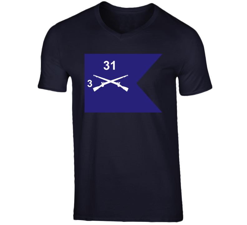 Army - Guidon - 3rd Bn 31st Infantry V-neck