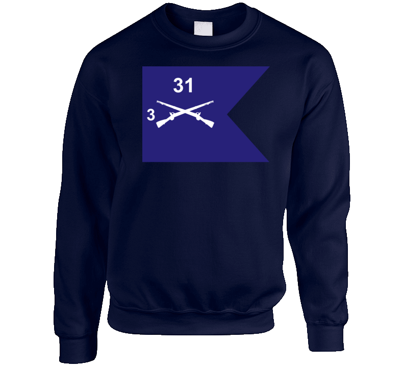 Army - Guidon - 3rd Bn 31st Infantry Crewneck Sweatshirt