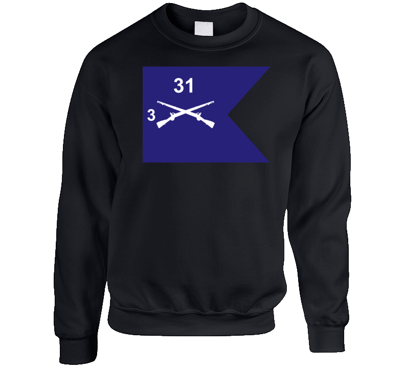 Army - Guidon - 3rd Bn 31st Infantry Crewneck Sweatshirt