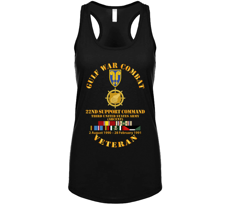 Army - Gulf War Combat Vet w  22nd Support Command - Branch w SVC Tanktop