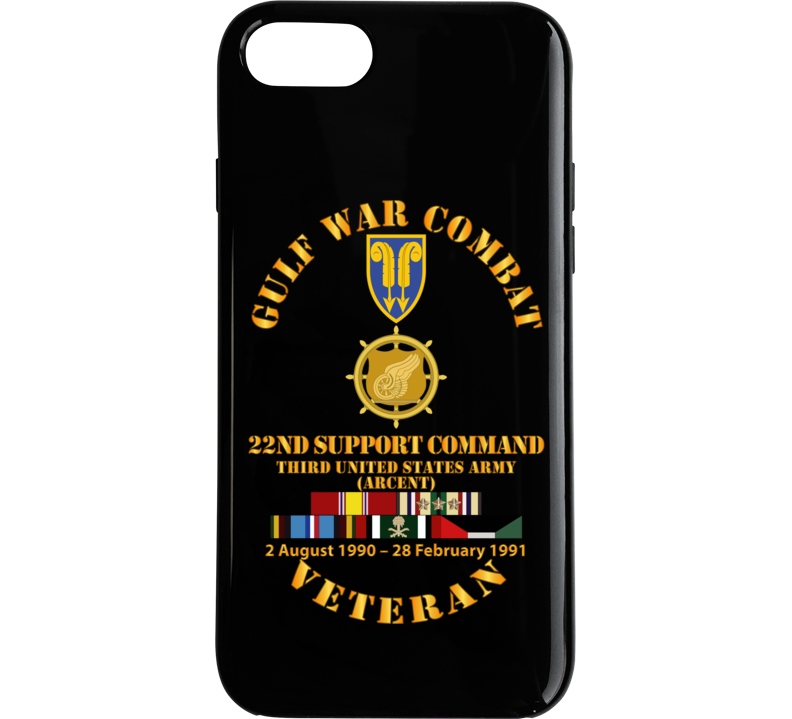 Army - Gulf War Combat Vet w  22nd Support Command - Branch w SVC Phone Case