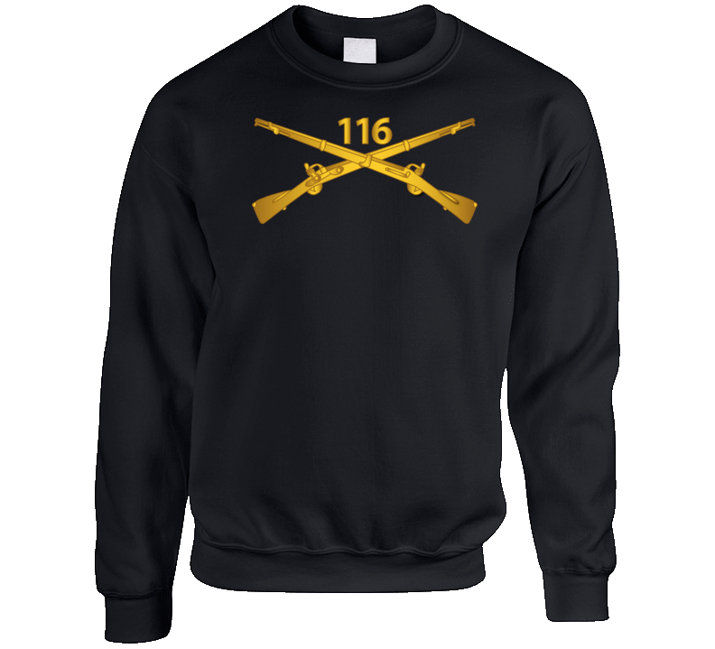 Army - 116th Infantry Regiment Branch Wo Txt Crewneck Sweatshirt