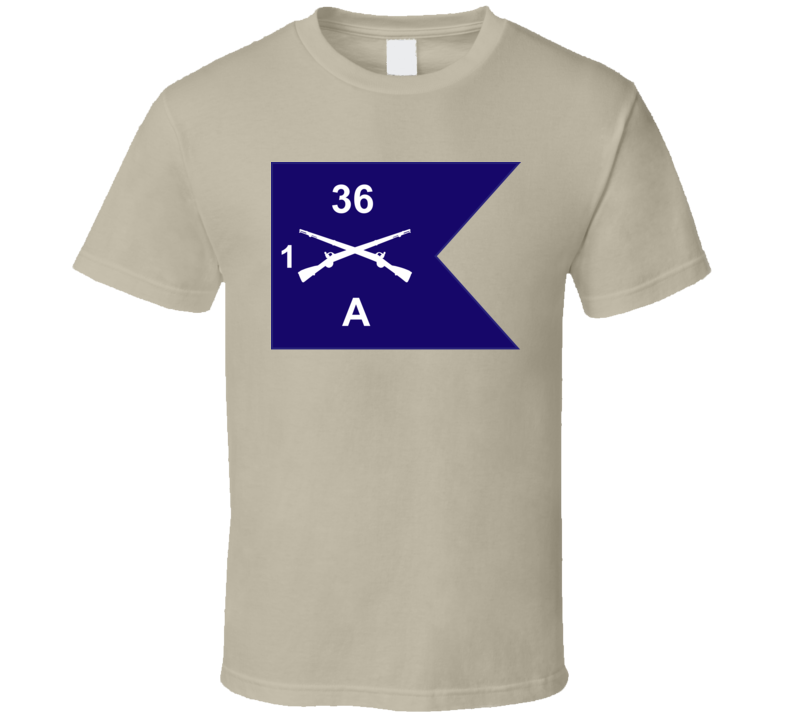 Army - Guidon - A Co - 1st Bn 36th Infantry T Shirt