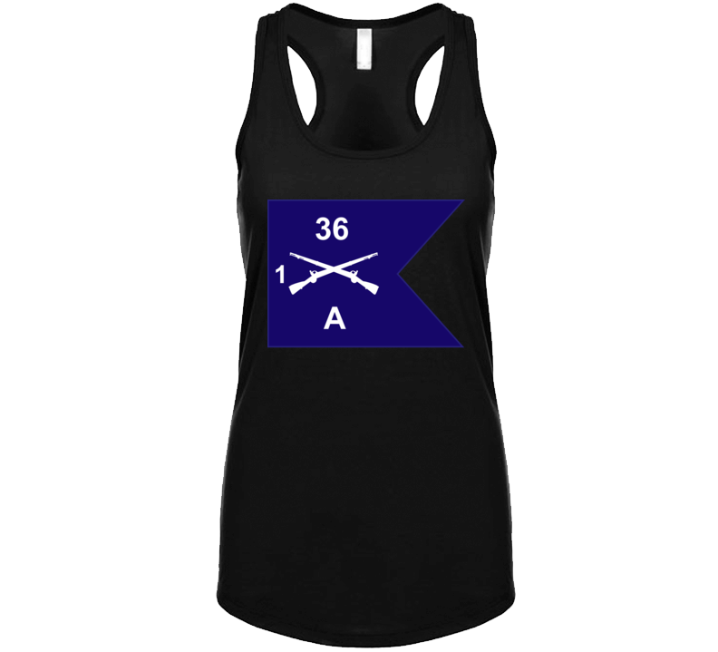 Army - Guidon - A Co - 1st Bn 36th Infantry Ladies Tanktop