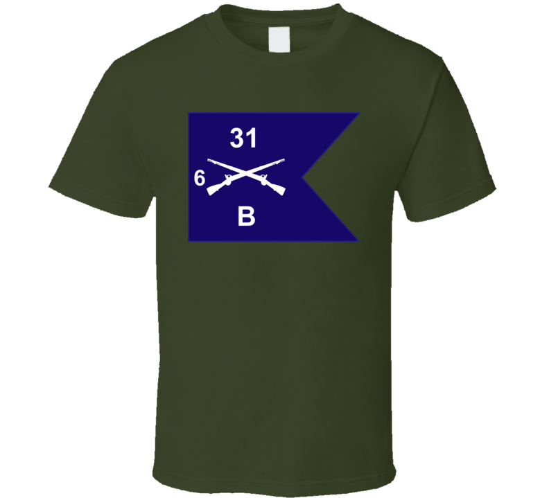 Army - Guidon - B Co 6th Bn 31st Infantry T Shirt
