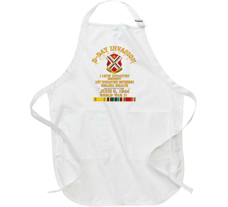 Army - 116th Infantry Regt - 1st Id - D Day W Svc Apron