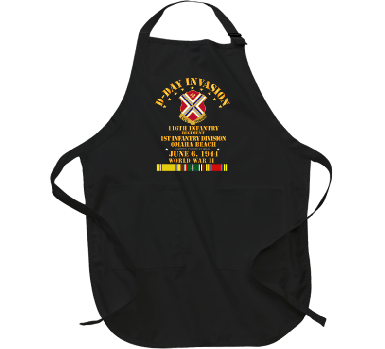 Army - 116th Infantry Regt - 1st Id - D Day W Svc Apron