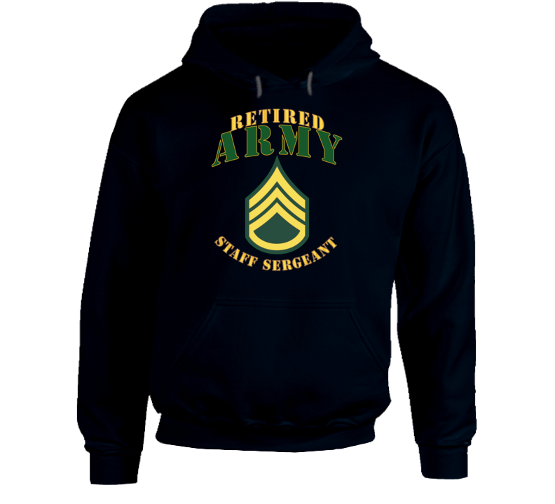 Army - ARMY -  SSG - Retired Hoodie