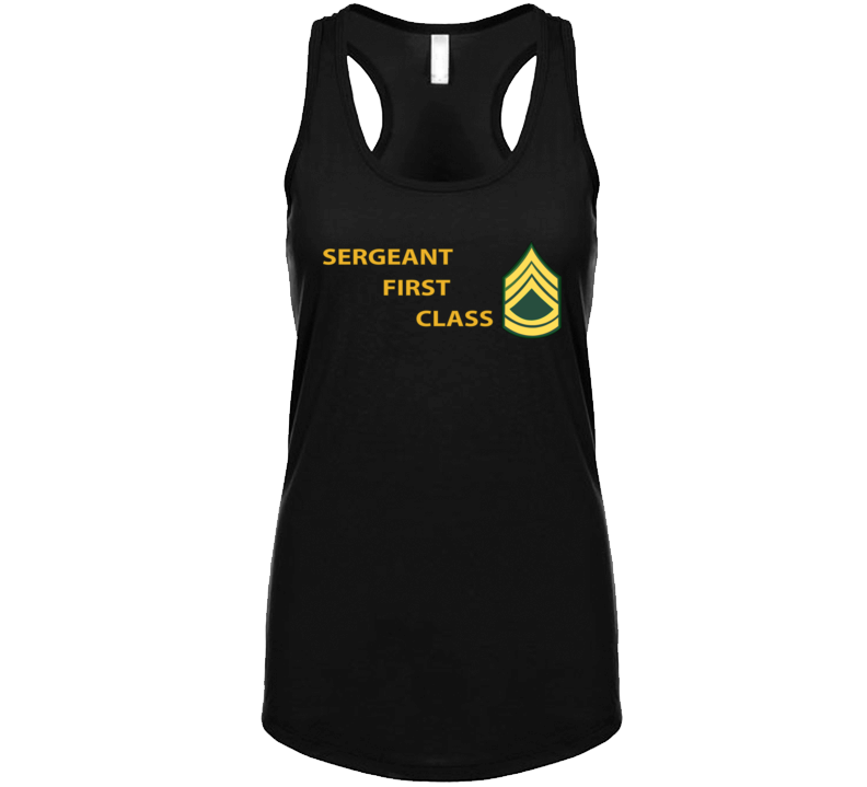 Army - Sergeant First Class W Lateral Txt Ladies Tanktop