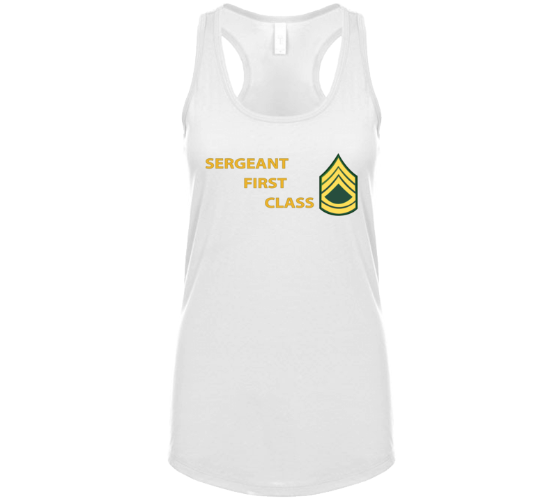 Army - Sergeant First Class W Lateral Txt Ladies Tanktop