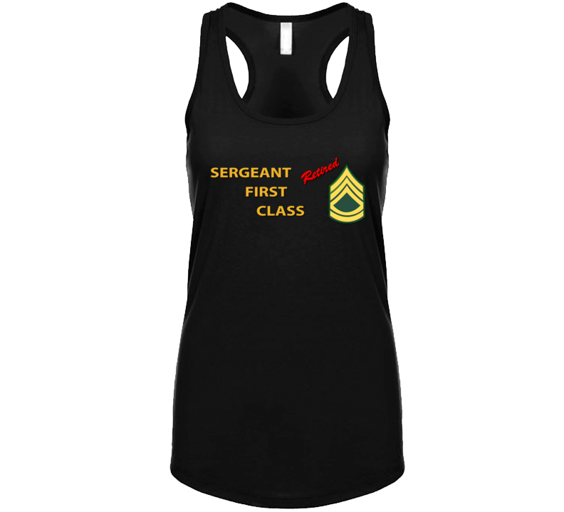 Army - Sergeant First Class - Retired Italic Tanktop