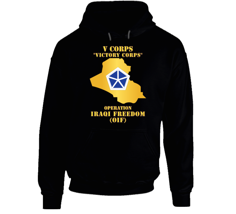 Army - V Corps - OIF w Map Hoodie