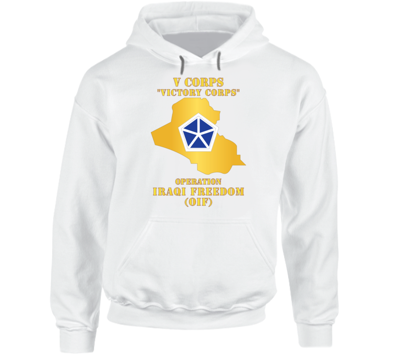 Army - V Corps - OIF w Map Hoodie