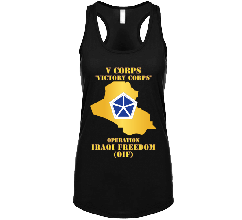 Army - V Corps - OIF w Map Tanktop