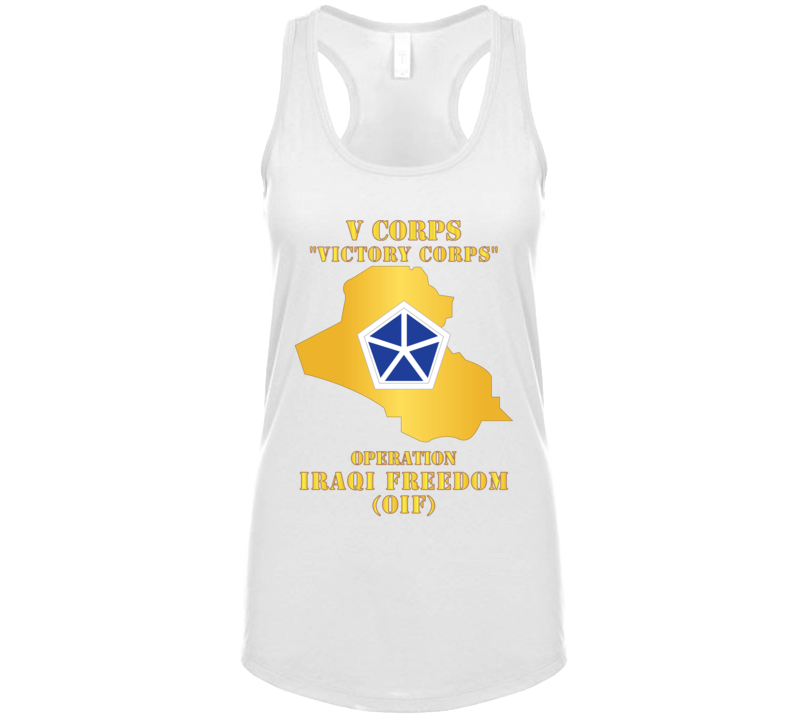 Army - V Corps - OIF w Map Tanktop