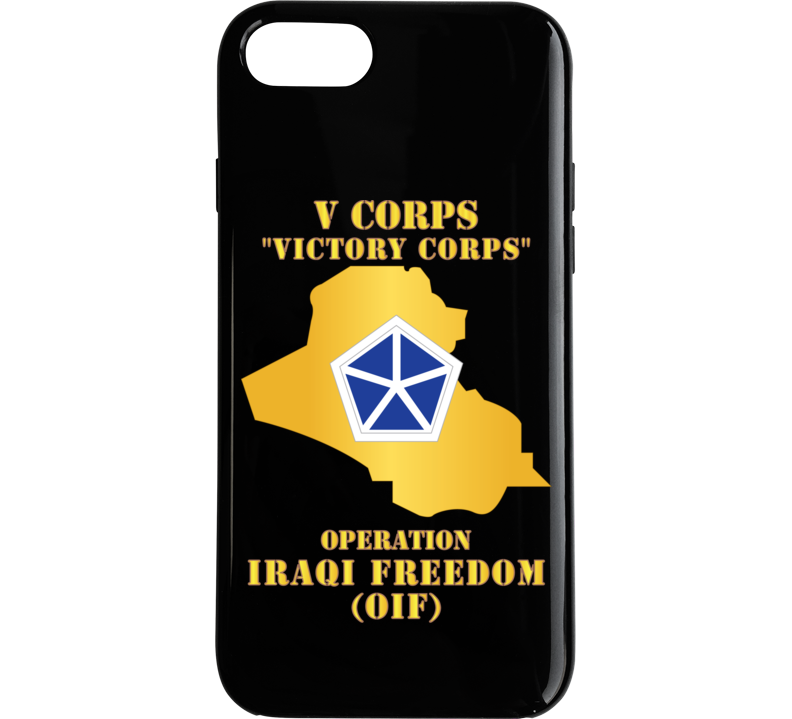 Army - V Corps - OIF w Map Phone Case