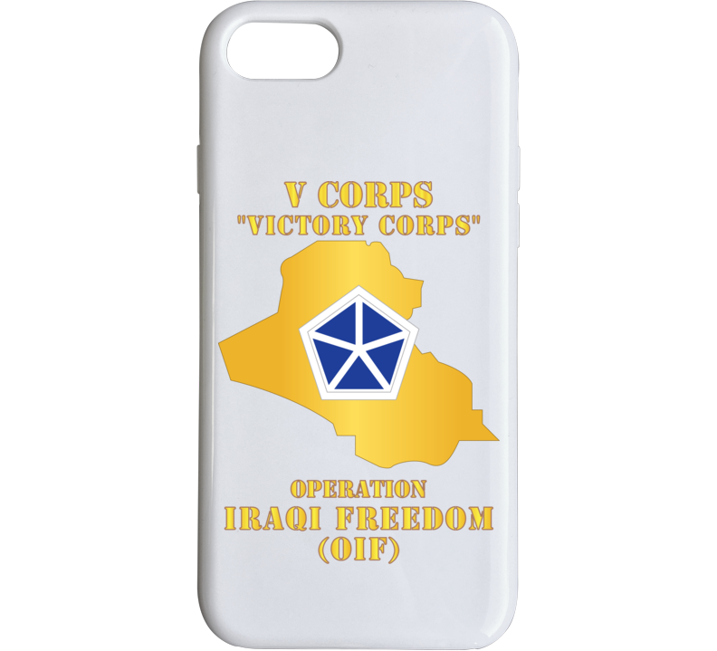 Army - V Corps - OIF w Map Phone Case