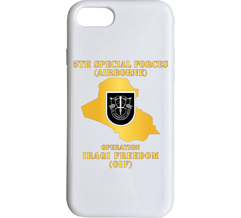 Army - 5th SFG - OIF w Map Phone Case