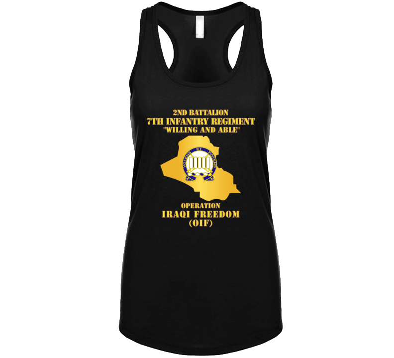Army - 2nd Bn 7th Infantry Regt - OIF w Map Tanktop