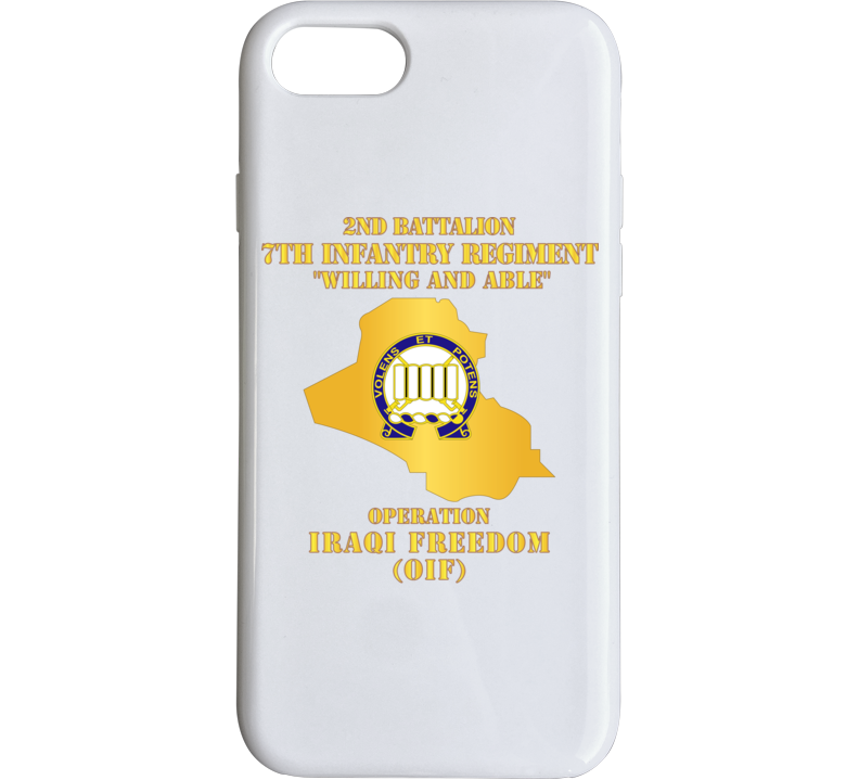 Army - 2nd Bn 7th Infantry Regt - OIF w Map Phone Case