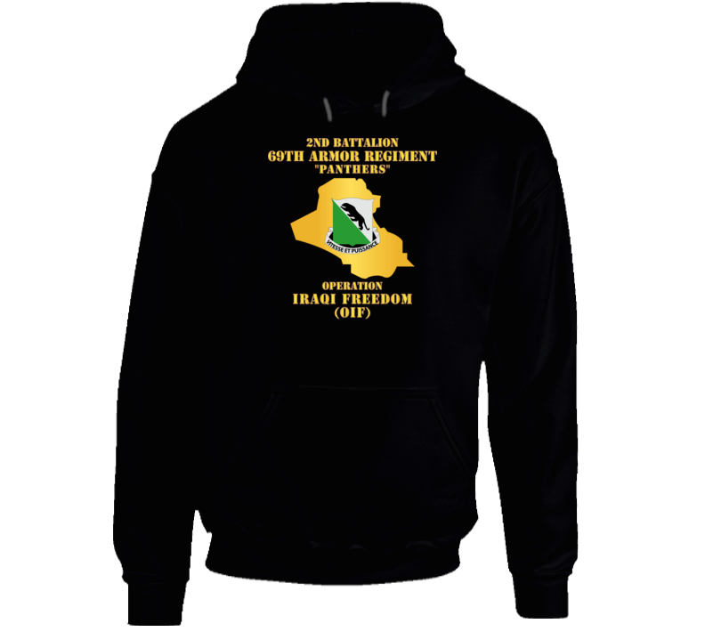 Army - 2nd Bn 69th Armor Regt - OIF w Map Hoodie