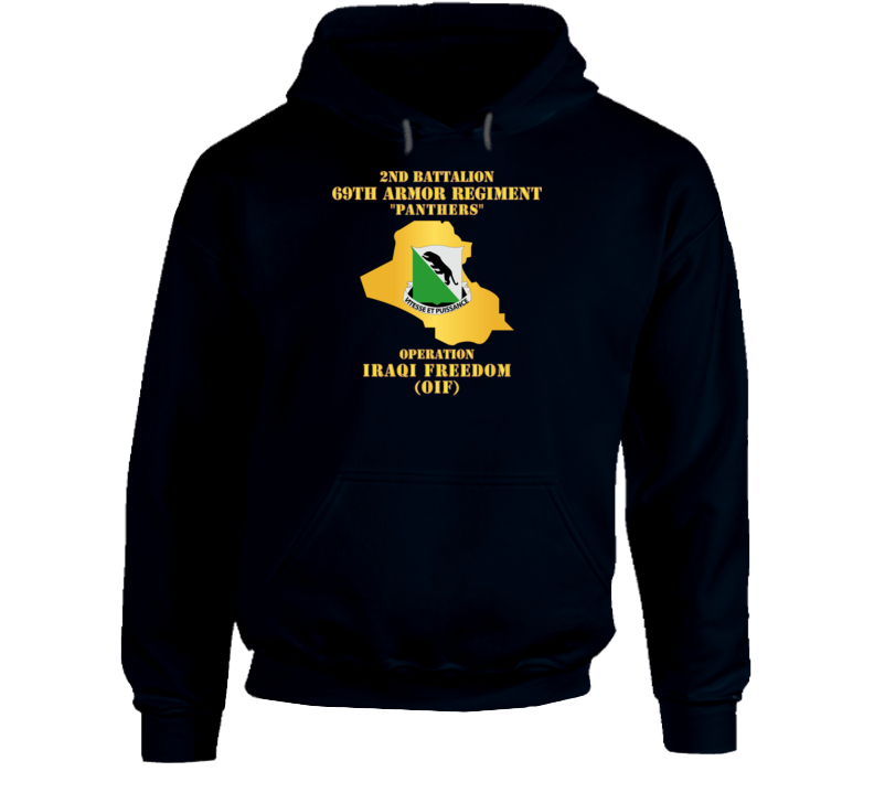 Army - 2nd Bn 69th Armor Regt - OIF w Map Hoodie