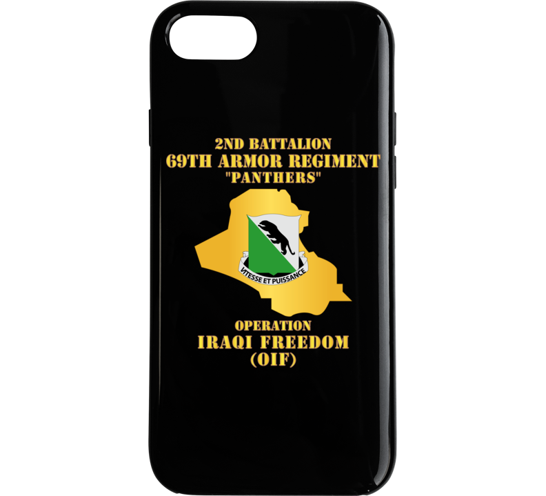 Army - 2nd Bn 69th Armor Regt - OIF w Map Phone Case