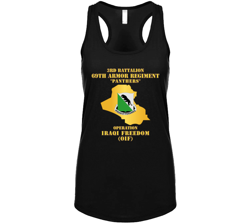Army - 3rd Bn 69th Armor Regt - OIF w Map Tanktop