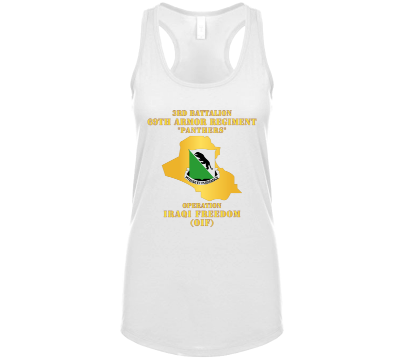 Army - 3rd Bn 69th Armor Regt - OIF w Map Tanktop