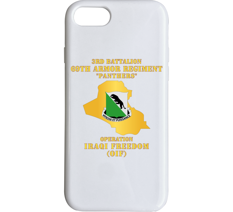 Army - 3rd Bn 69th Armor Regt - OIF w Map Phone Case