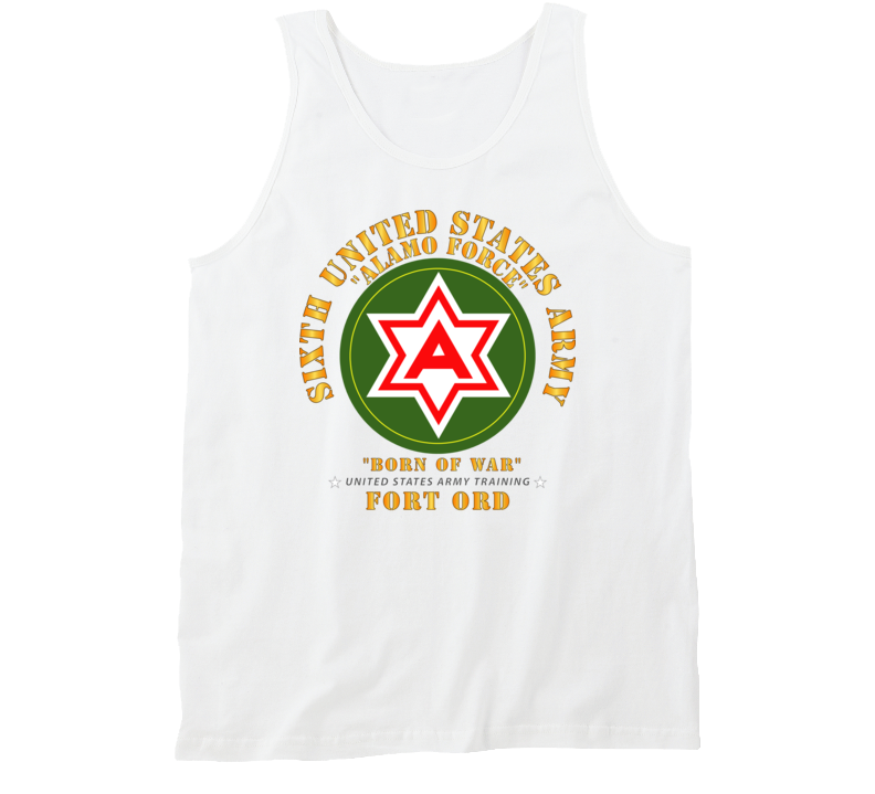 Army - 6th United States Army - Fort Ord Tanktop
