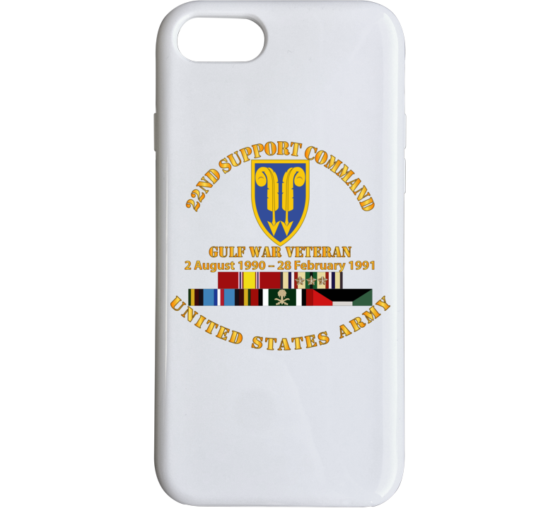 Army - Gulf War Vet w  22nd Support Command - Cir w SVC Phone Case