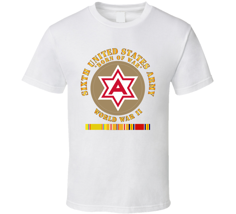Army - 6th United States Army - Type 1 - Wwii W Pac Svc T Shirt