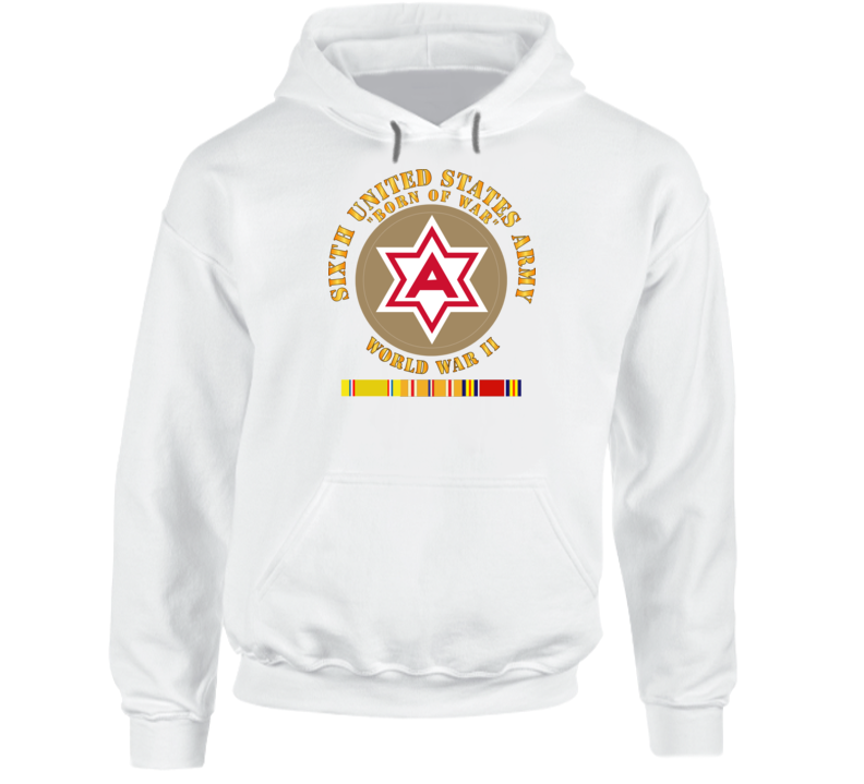 Army - 6th United States Army - Type 1 - WWII w PAC SVC Hoodie