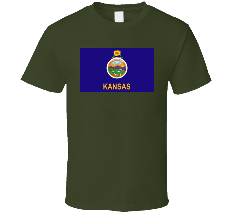 Flag - Kansas Wo Txt T Shirt