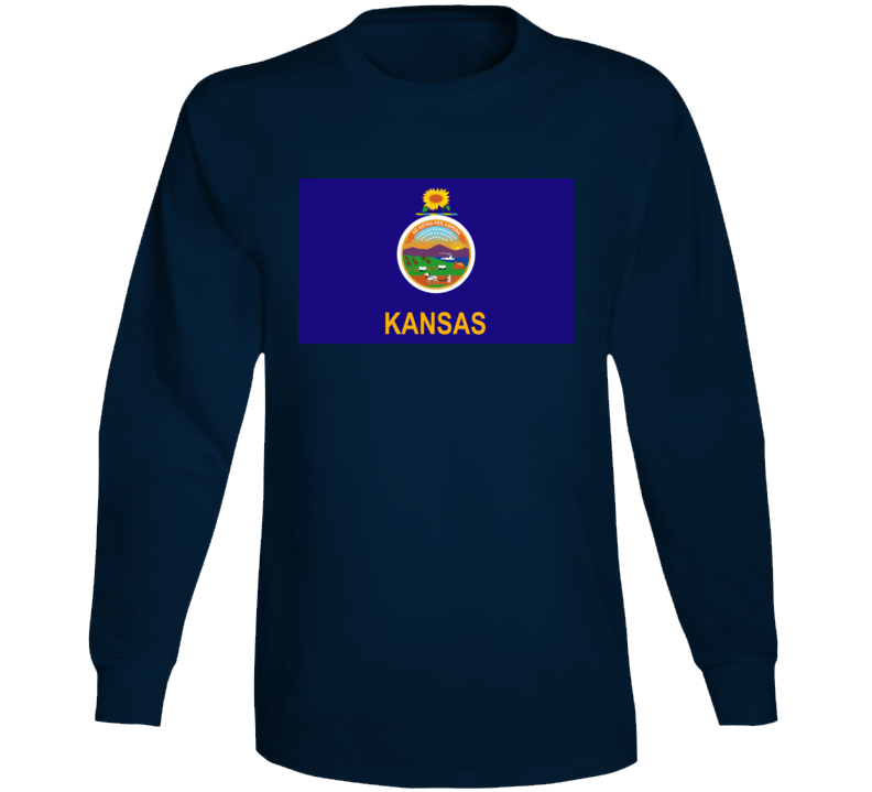 Flag - Kansas Wo Txt Long Sleeve
