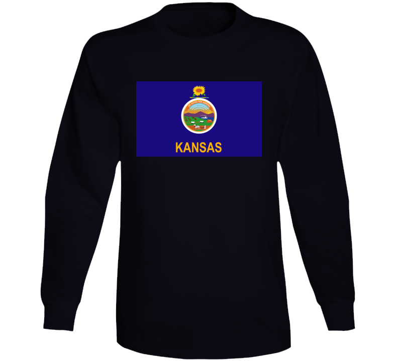 Flag - Kansas Wo Txt Long Sleeve