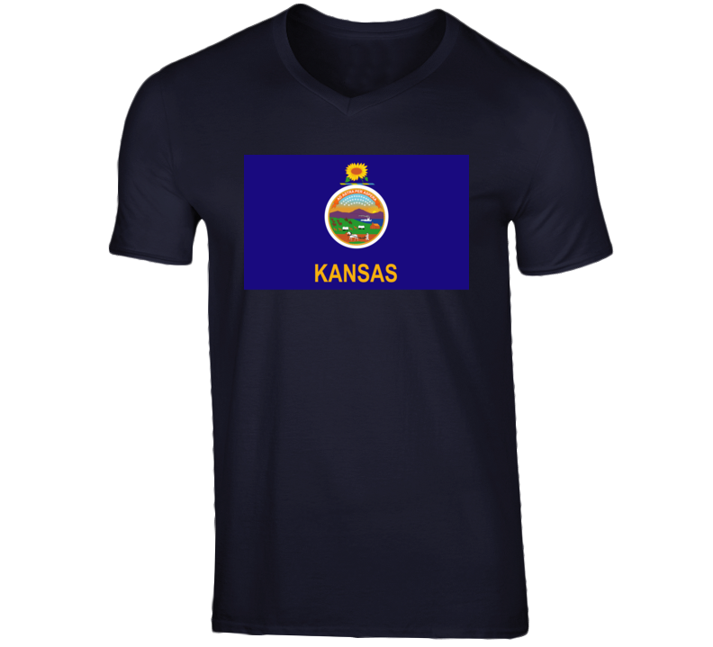Flag - Kansas Wo Txt T Shirt