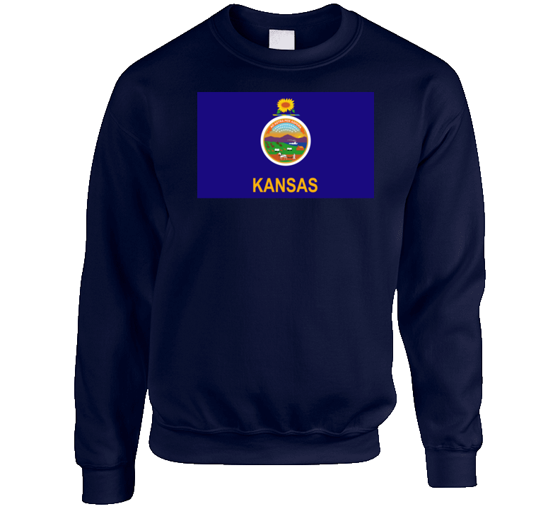 Flag - Kansas Wo Txt Crewneck Sweatshirt
