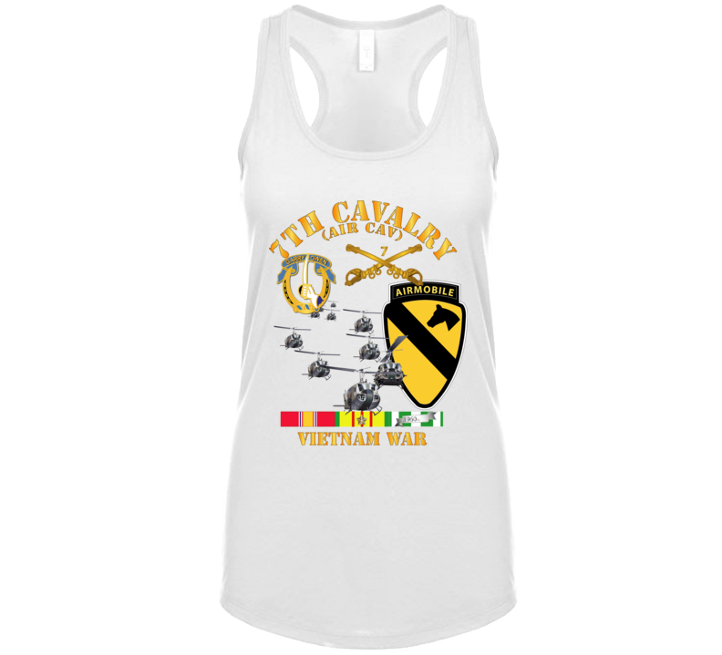 Army - 7th Cavalry (Air Cav) - 1st  Cav Division w SVC Tanktop