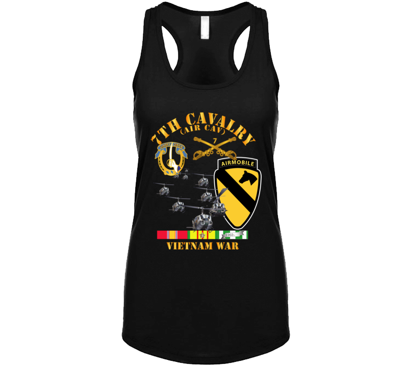 Army - 7th Cavalry (Air Cav) - 1st  Cav Division w SVC Tanktop