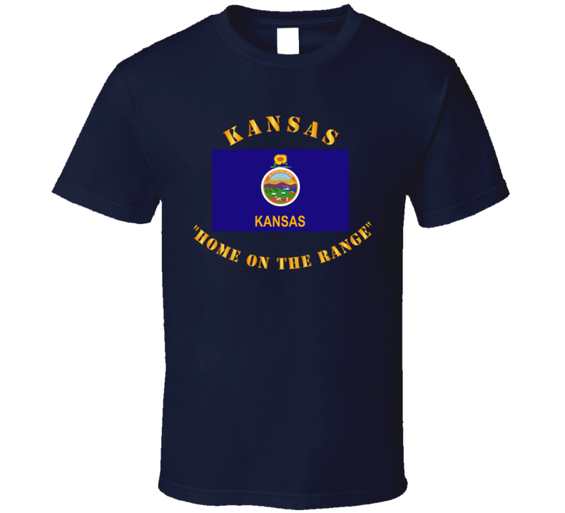 Flag - Kansas - Home On The Range T Shirt