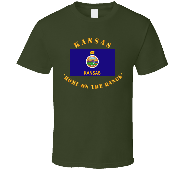 Flag - Kansas - Home On The Range T Shirt