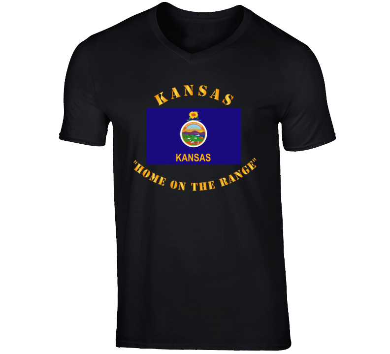 Flag - Kansas - Home On The Range T Shirt