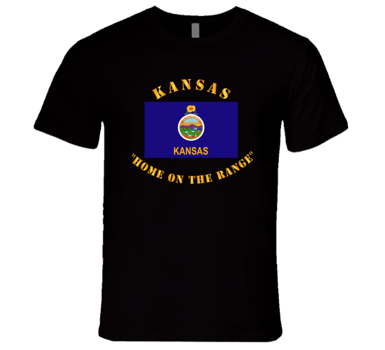 Flag - Kansas - Home On The Range T Shirt