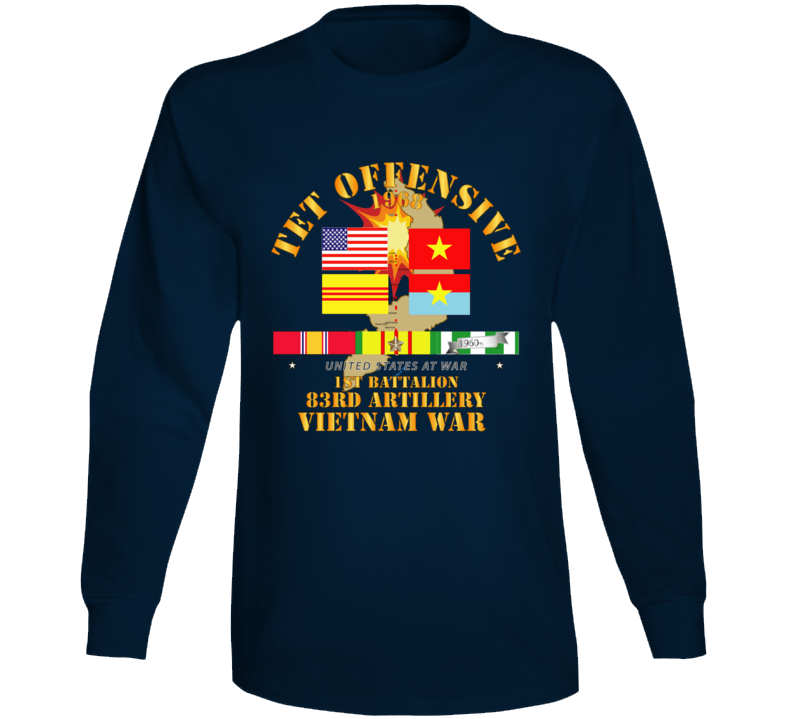 Army - 1968 Tet Offensive - 1st Bn 83rd Artillery Long Sleeve