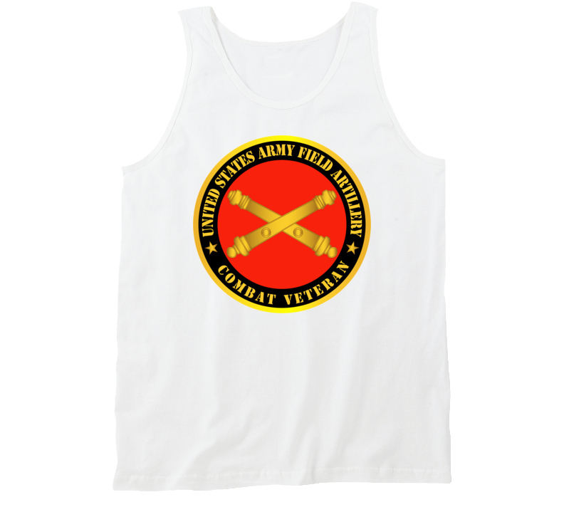 Army - Us Army Field Artillery Combat Veteran W Branch Tanktop