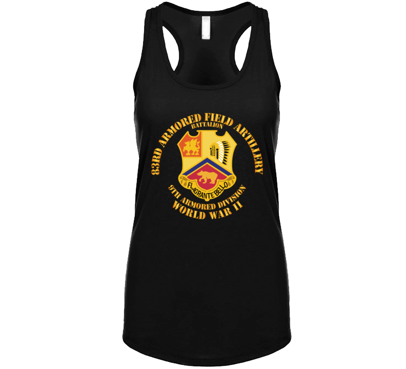 Army - 83rd Armored Field Artillery Bn -  9th Armor Div - Wwii Tanktop