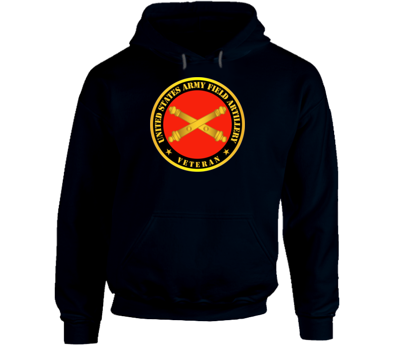 Army - US Army Field Artillery Veteran w Branch Hoodie